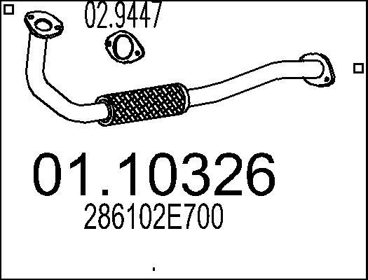 MTS 01.10326 - Tuyau d'échappement droxauto.com