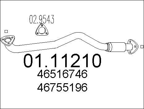 MTS 01.11210 - Tuyau d'échappement droxauto.com