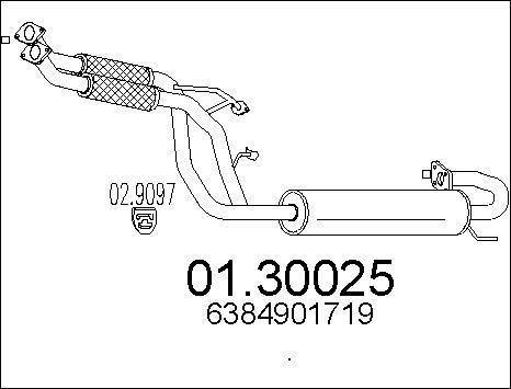 MTS 01.30025 - Silencieux avant droxauto.com