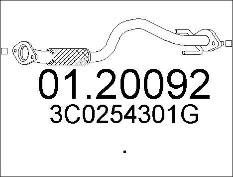 MTS 01.20092 - Tuyau d'échappement droxauto.com