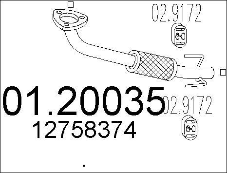 MTS 01.20035 - Tuyau d'échappement droxauto.com