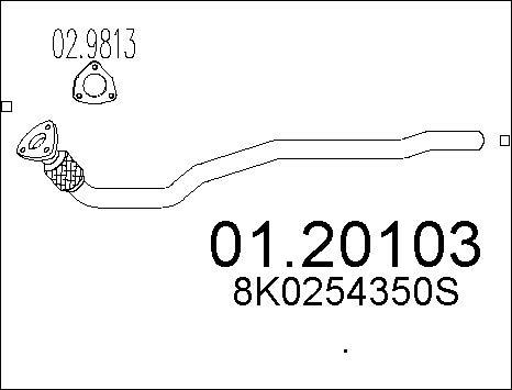 MTS 01.20103 - Tuyau d'échappement droxauto.com