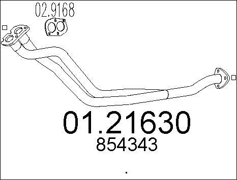 MTS 01.21630 - Tuyau d'échappement droxauto.com