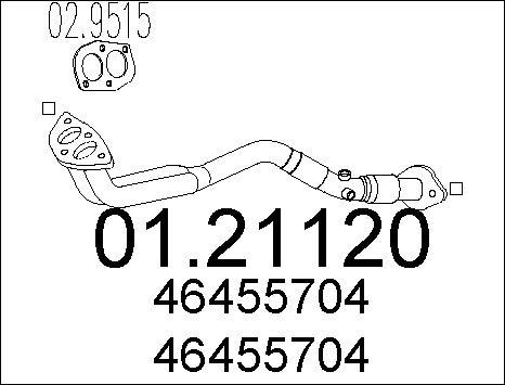 MTS 01.21120 - Tuyau d'échappement droxauto.com