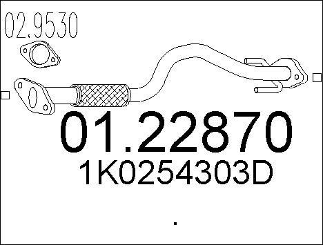 MTS 01.22870 - Tuyau d'échappement droxauto.com