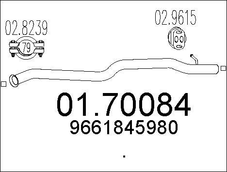 MTS 01.70084 - Tuyau d'échappement droxauto.com