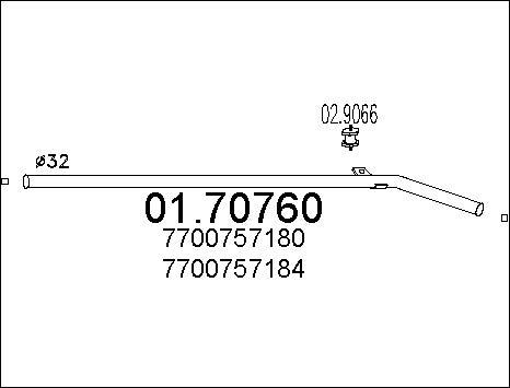 MTS 01.70760 - Tuyau d'échappement droxauto.com