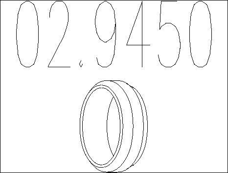 MTS 02.9450 - Bague d'étanchéité, tuyau d'échappement droxauto.com