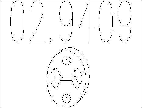 MTS 02.9409 - Support, silencieux droxauto.com