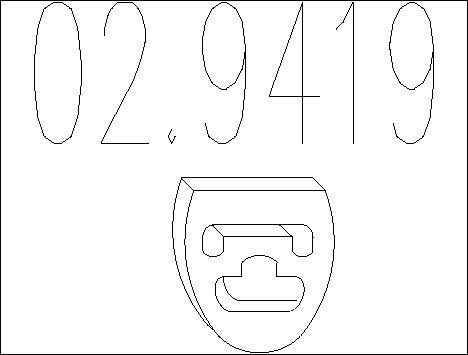 MTS 02.9419 - Support, silencieux droxauto.com