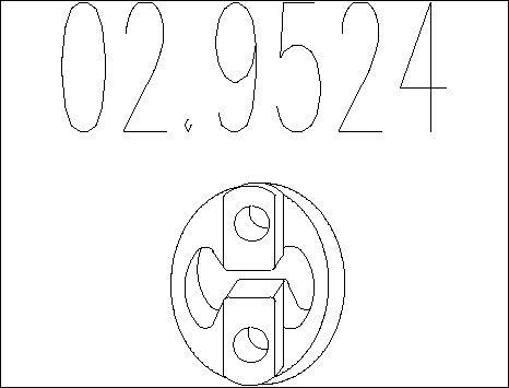 MTS 02.9524 - Support, silencieux droxauto.com