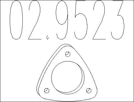 MTS 02.9523 - Joint d'étanchéité, tuyau d'échappement droxauto.com