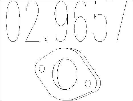 MTS 02.9657 - Joint d'étanchéité, tuyau d'échappement droxauto.com