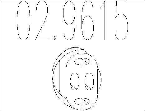 MTS 02.9615 - Support, silencieux droxauto.com