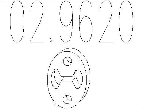 MTS 02.9620 - Support, silencieux droxauto.com