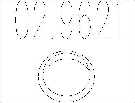 MTS 02.9621 - Bague d'étanchéité, tuyau d'échappement droxauto.com