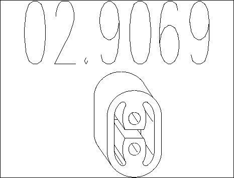 MTS 02.9069 - Support, silencieux droxauto.com