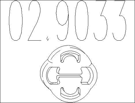 MTS 02.9033 - Support, silencieux droxauto.com