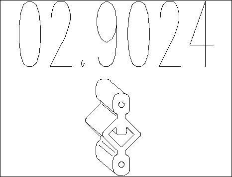 MTS 02.9024 - Support, silencieux droxauto.com