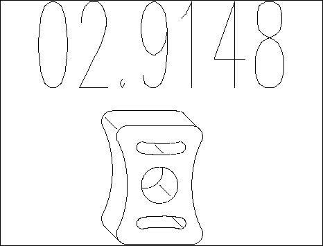 MTS 02.9148 - Support, silencieux droxauto.com