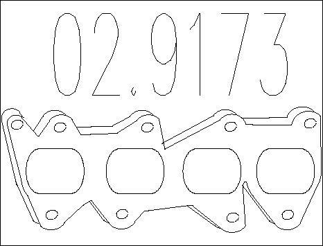 MTS 02.9173 - Joint d'étanchéité, tuyau d'échappement droxauto.com