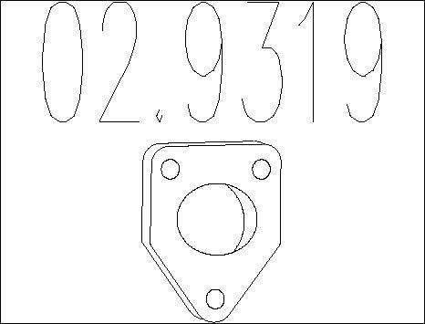 MTS 02.9319 - Joint d'étanchéité, tuyau d'échappement droxauto.com
