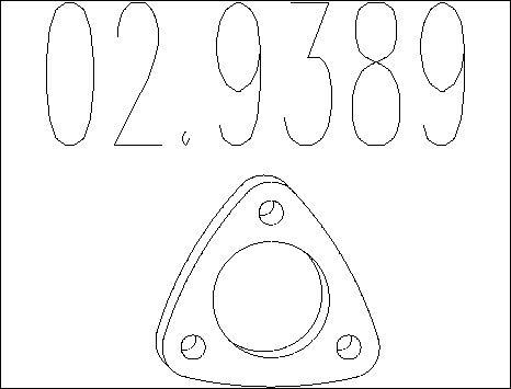 MTS 02.9389 - Joint d'étanchéité, tuyau d'échappement droxauto.com