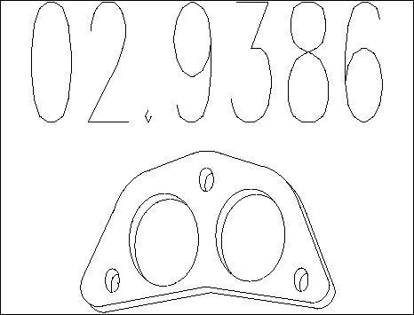 MTS 02.9386 - Joint d'étanchéité, tuyau d'échappement droxauto.com