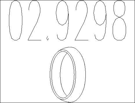 MTS 02.9298 - Bague d'étanchéité, tuyau d'échappement droxauto.com