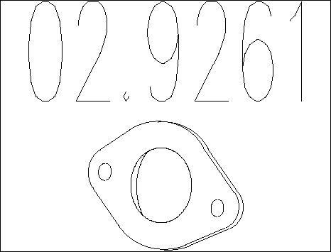 MTS 02.9261 - Joint d'étanchéité, tuyau d'échappement droxauto.com
