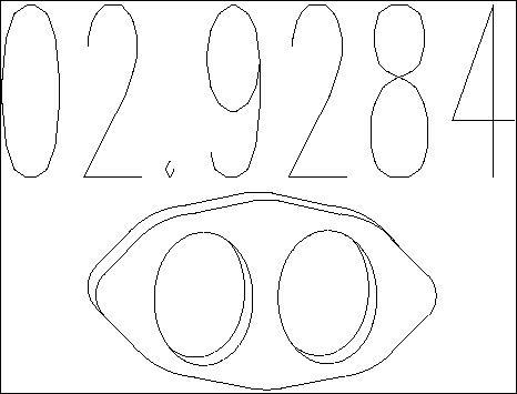MTS 02.9284 - Joint d'étanchéité, tuyau d'échappement droxauto.com
