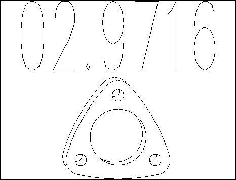 MTS 02.9716 - Joint d'étanchéité, tuyau d'échappement droxauto.com