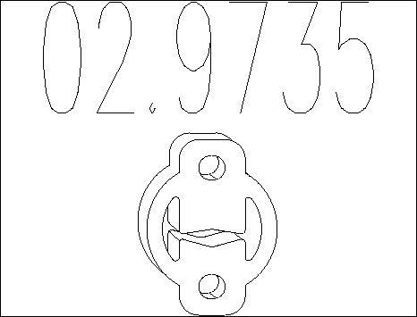 MTS 02.9735 - Support, silencieux droxauto.com