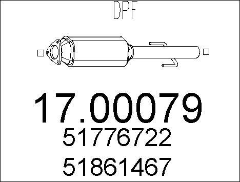 MTS 17.00079 - Filtre à particules / à suie, échappement droxauto.com