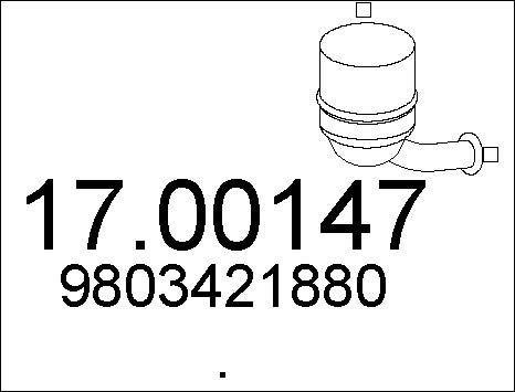 MTS 17.00147 - Filtre à particules / à suie, échappement droxauto.com
