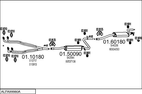 MTS ALFA99980A002524 - Échappement droxauto.com
