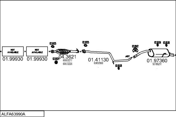 MTS ALFA63990A017622 - Échappement droxauto.com
