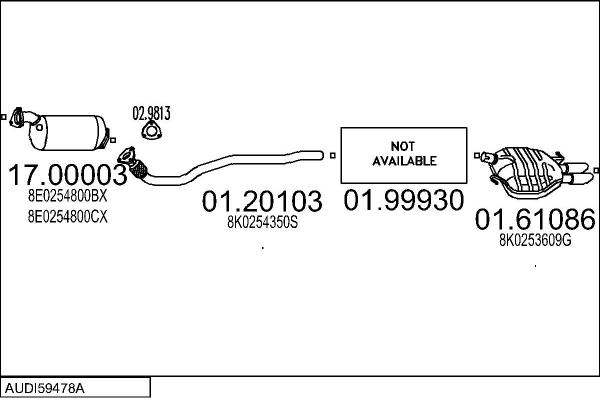 MTS AUDI59478A059572 - Échappement droxauto.com