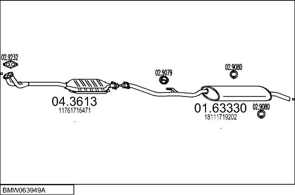 MTS BMW063949A000298 - Échappement droxauto.com