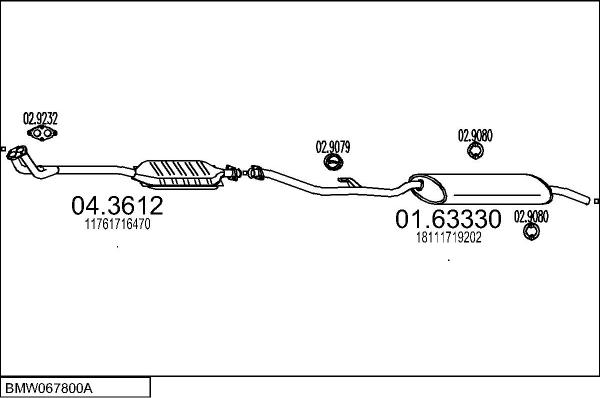 MTS BMW067800A000298 - Échappement droxauto.com