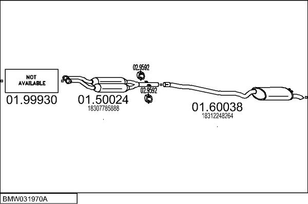 MTS BMW031970A014680 - Échappement droxauto.com