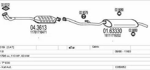 MTS C050052000753 - Échappement droxauto.com