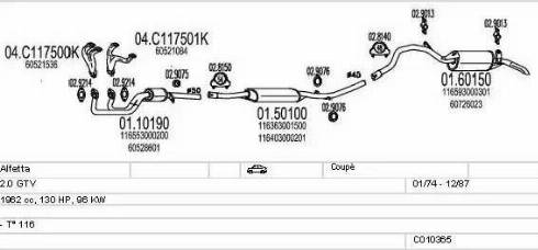 MTS C010365000260 - Échappement droxauto.com