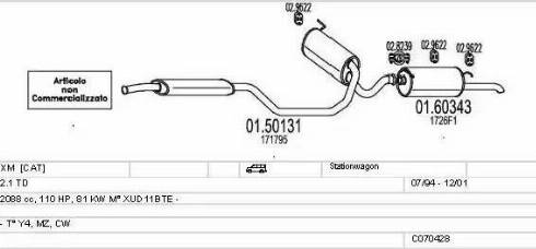 MTS C070428009812 - Échappement droxauto.com