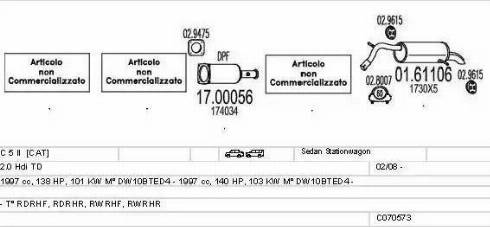MTS C070573025385 - Échappement droxauto.com