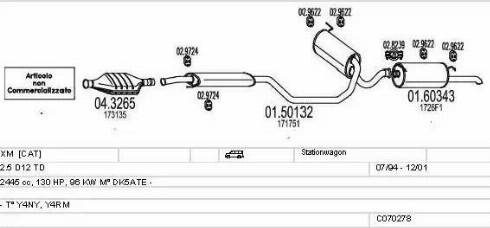 MTS C070278001218 - Échappement droxauto.com