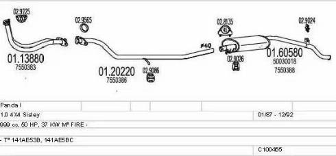 MTS C100455013172 - Échappement droxauto.com