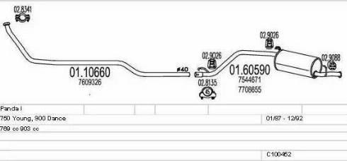MTS C100452013169 - Échappement droxauto.com