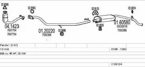MTS C100124012836 - Échappement droxauto.com