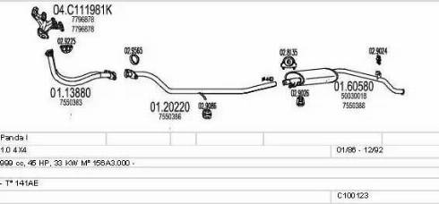 MTS C100123012835 - Échappement droxauto.com